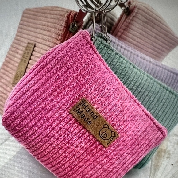 ❣️5|$25❣️Handmade Ribbed Fabric Pouches   🆕 - Picture 5 of 5